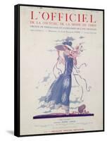 L'Officiel, July 1924 - Robe d'Après-Midi Très Fleurie-Jeanne Lanvin-Framed Stretched Canvas