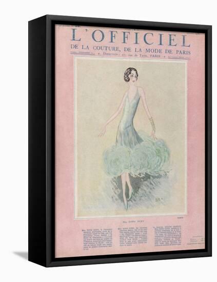 L'Officiel, July 1926 - Miss Dora Duby-Worth-Framed Stretched Canvas