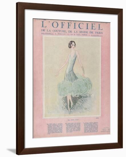 L'Officiel, July 1926 - Miss Dora Duby-Worth-Framed Art Print