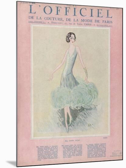 L'Officiel, July 1926 - Miss Dora Duby-Worth-Mounted Art Print