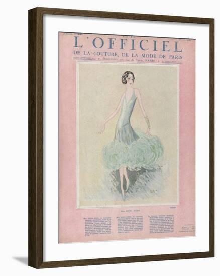 L'Officiel, July 1926 - Miss Dora Duby-Worth-Framed Premium Giclee Print