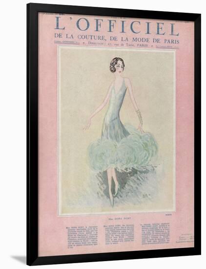 L'Officiel, July 1926 - Miss Dora Duby-Worth-Framed Art Print