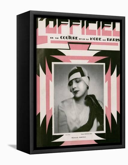 L'Officiel, July 1928 - Mlle Marcelle-Madame D'Ora-Framed Stretched Canvas