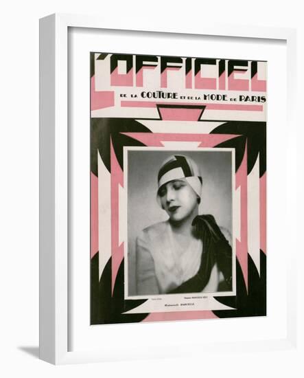 L'Officiel, July 1928 - Mlle Marcelle-Madame D'Ora-Framed Art Print