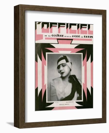 L'Officiel, July 1928 - Mlle Marcelle-Madame D'Ora-Framed Art Print