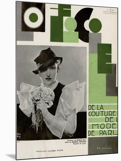 L'Officiel, July 1933 - Lucienne Rivière-Madame D'Ora & A.P. Covillot-Mounted Art Print