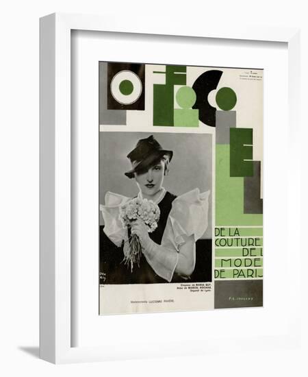 L'Officiel, July 1933 - Lucienne Rivière-Madame D'Ora & A.P. Covillot-Framed Art Print