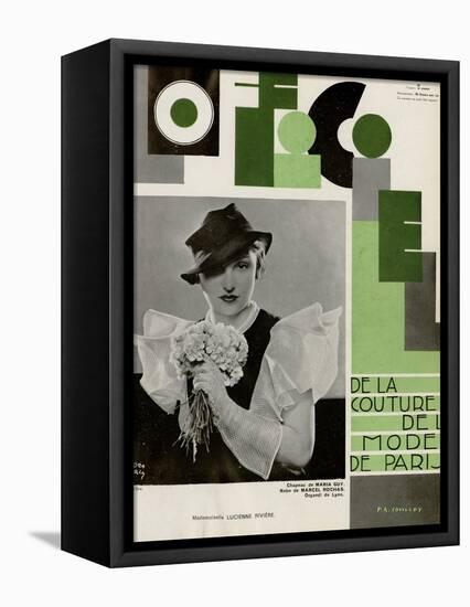 L'Officiel, July 1933 - Lucienne Rivière-Madame D'Ora & A.P. Covillot-Framed Stretched Canvas