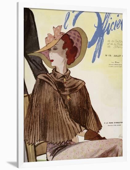 L'Officiel, July 1936 - A La Reigne d'Angleterre-Lbenigni-Framed Art Print