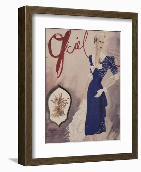 L'Officiel, July 1942 - Nina Ricci, Van Cleef et Arpels-Lbenigni-Framed Art Print