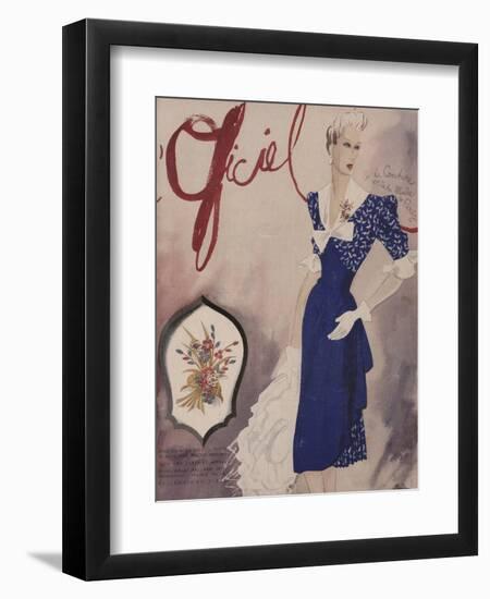 L'Officiel, July 1942 - Nina Ricci, Van Cleef et Arpels-Lbenigni-Framed Art Print