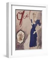 L'Officiel, July 1942 - Nina Ricci, Van Cleef et Arpels-Lbenigni-Framed Art Print