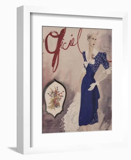 L'Officiel, July 1942 - Nina Ricci, Van Cleef et Arpels-Lbenigni-Framed Art Print