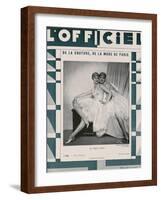 L'Officiel, June 1927 - Une Des Sisters G. en Robe de Worth-Madame D'Ora & Jean Dunand-Framed Art Print