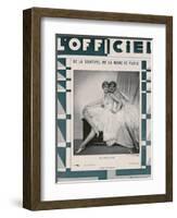 L'Officiel, June 1927 - Une Des Sisters G. en Robe de Worth-Madame D'Ora & Jean Dunand-Framed Art Print