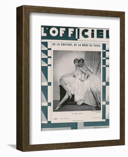 L'Officiel, June 1927 - Une Des Sisters G. en Robe de Worth-Madame D'Ora & Jean Dunand-Framed Art Print