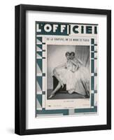 L'Officiel, June 1927 - Une Des Sisters G. en Robe de Worth-Madame D'Ora & Jean Dunand-Framed Art Print