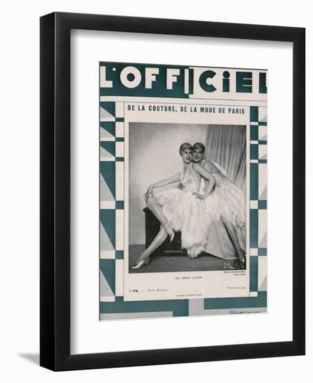 L'Officiel, June 1927 - Une Des Sisters G. en Robe de Worth-Madame D'Ora & Jean Dunand-Framed Art Print