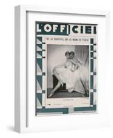 L'Officiel, June 1927 - Une Des Sisters G. en Robe de Worth-Madame D'Ora & Jean Dunand-Framed Art Print