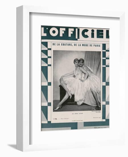 L'Officiel, June 1927 - Une Des Sisters G. en Robe de Worth-Madame D'Ora & Jean Dunand-Framed Art Print