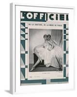 L'Officiel, June 1927 - Une Des Sisters G. en Robe de Worth-Madame D'Ora & Jean Dunand-Framed Art Print