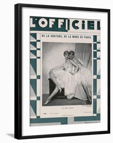 L'Officiel, June 1927 - Une Des Sisters G. en Robe de Worth-Madame D'Ora & Jean Dunand-Framed Art Print