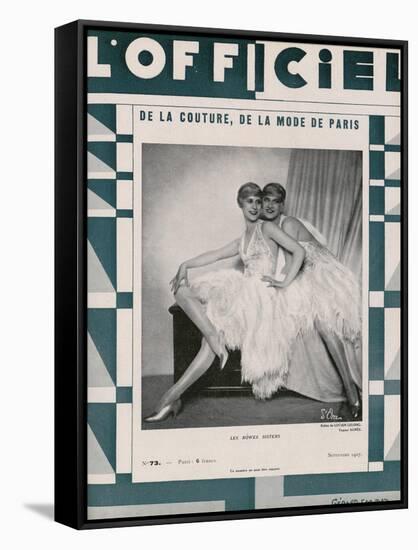 L'Officiel, June 1927 - Une Des Sisters G. en Robe de Worth-Madame D'Ora & Jean Dunand-Framed Stretched Canvas