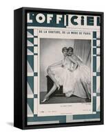 L'Officiel, June 1927 - Une Des Sisters G. en Robe de Worth-Madame D'Ora & Jean Dunand-Framed Stretched Canvas