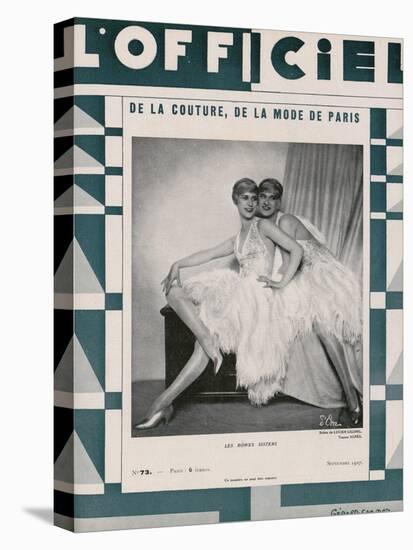L'Officiel, June 1927 - Une Des Sisters G. en Robe de Worth-Madame D'Ora & Jean Dunand-Stretched Canvas