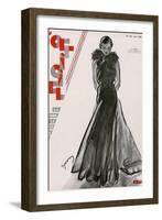 L'Officiel, June 1932 - Création Chanel-Drian-Framed Art Print