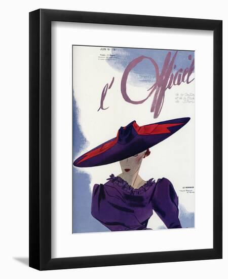 L'Officiel, June 1936 - Le Monnier-Lbenigni-Framed Art Print