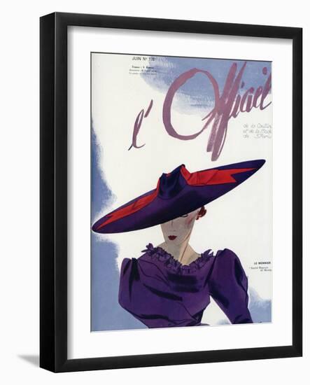 L'Officiel, June 1936 - Le Monnier-Lbenigni-Framed Art Print