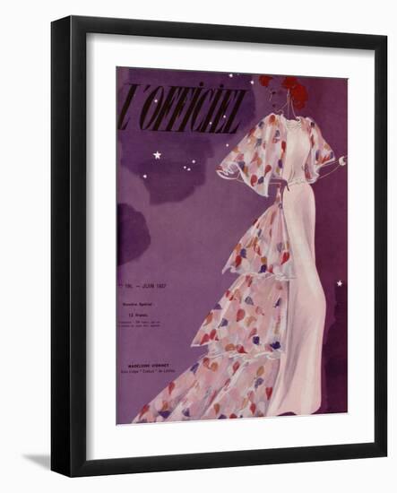 L'Officiel, June 1937 - Madeleine Vionnet-Lbenigni-Framed Art Print