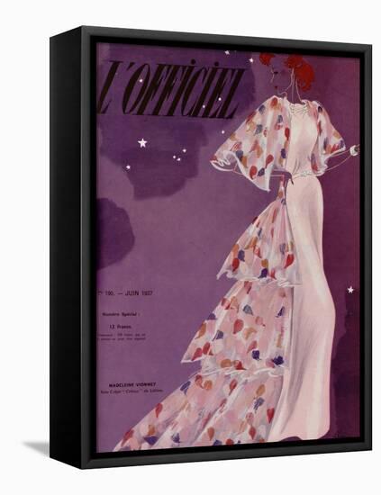 L'Officiel, June 1937 - Madeleine Vionnet-Lbenigni-Framed Stretched Canvas