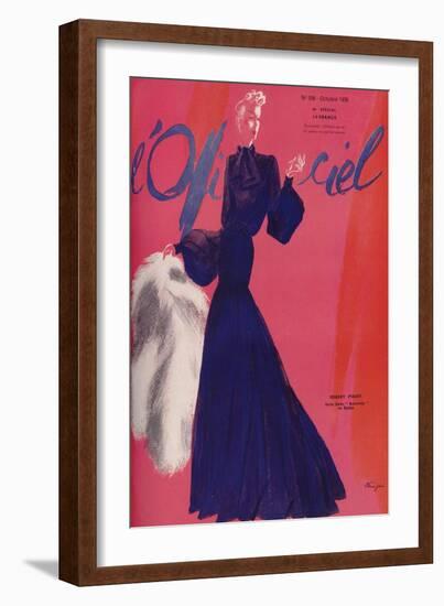 L'Officiel, June 1938 - Madeleine Vionn-Lbenigni-Framed Art Print