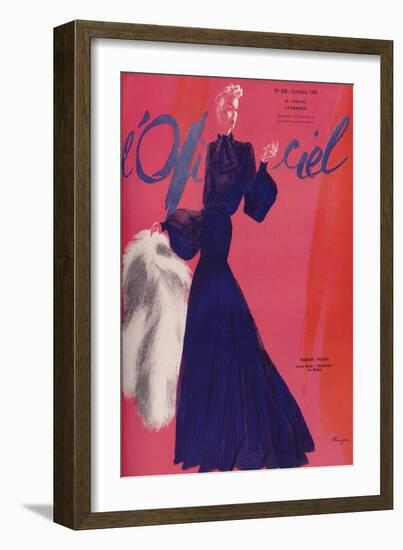 L'Officiel, June 1938 - Madeleine Vionn-Lbenigni-Framed Art Print