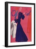 L'Officiel, June 1938 - Madeleine Vionn-Lbenigni-Framed Art Print