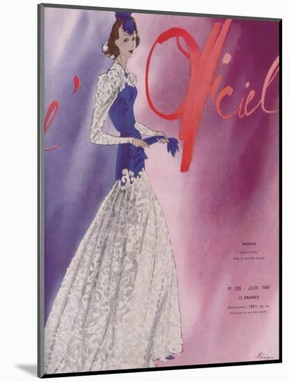 L'Officiel, June 1940 - Worth-Lbenigni-Mounted Art Print