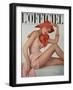 L'Officiel, June 1950 - Ensemble de Plage de Grès-Philippe Pottier-Framed Art Print