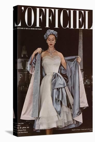 L'Officiel, June 1951 - Ensemble de Jacques Fath-Philippe Pottier-Stretched Canvas