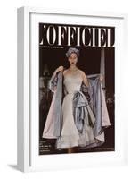 L'Officiel, June 1951 - Ensemble de Jacques Fath-Philippe Pottier-Framed Art Print