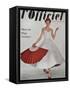 L'Officiel, June 1953 - Robe À Danser de Hubert de Givenchy en Shirting Empesé-Philippe Pottier-Framed Stretched Canvas