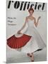 L'Officiel, June 1953 - Robe À Danser de Hubert de Givenchy en Shirting Empesé-Philippe Pottier-Mounted Art Print