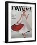 L'Officiel, June 1953 - Robe À Danser de Hubert de Givenchy en Shirting Empesé-Philippe Pottier-Framed Art Print