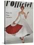 L'Officiel, June 1953 - Robe À Danser de Hubert de Givenchy en Shirting Empesé-Philippe Pottier-Stretched Canvas