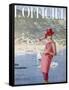 L'Officiel, June 1963 - Ensemble de Plage de Pierre Cardin en Toile Malouine de Ducharne-Arsac & Manoug-Framed Stretched Canvas