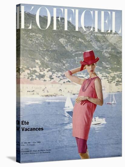 L'Officiel, June 1963 - Ensemble de Plage de Pierre Cardin en Toile Malouine de Ducharne-Arsac & Manoug-Stretched Canvas