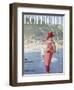 L'Officiel, June 1963 - Ensemble de Plage de Pierre Cardin en Toile Malouine de Ducharne-Arsac & Manoug-Framed Art Print