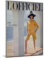 L'Officiel, June 1964 - Ensemble de Pierre Cardin en Toile Fibranne de Staron-Philippe Pottier-Mounted Art Print