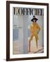 L'Officiel, June 1964 - Ensemble de Pierre Cardin en Toile Fibranne de Staron-Philippe Pottier-Framed Art Print